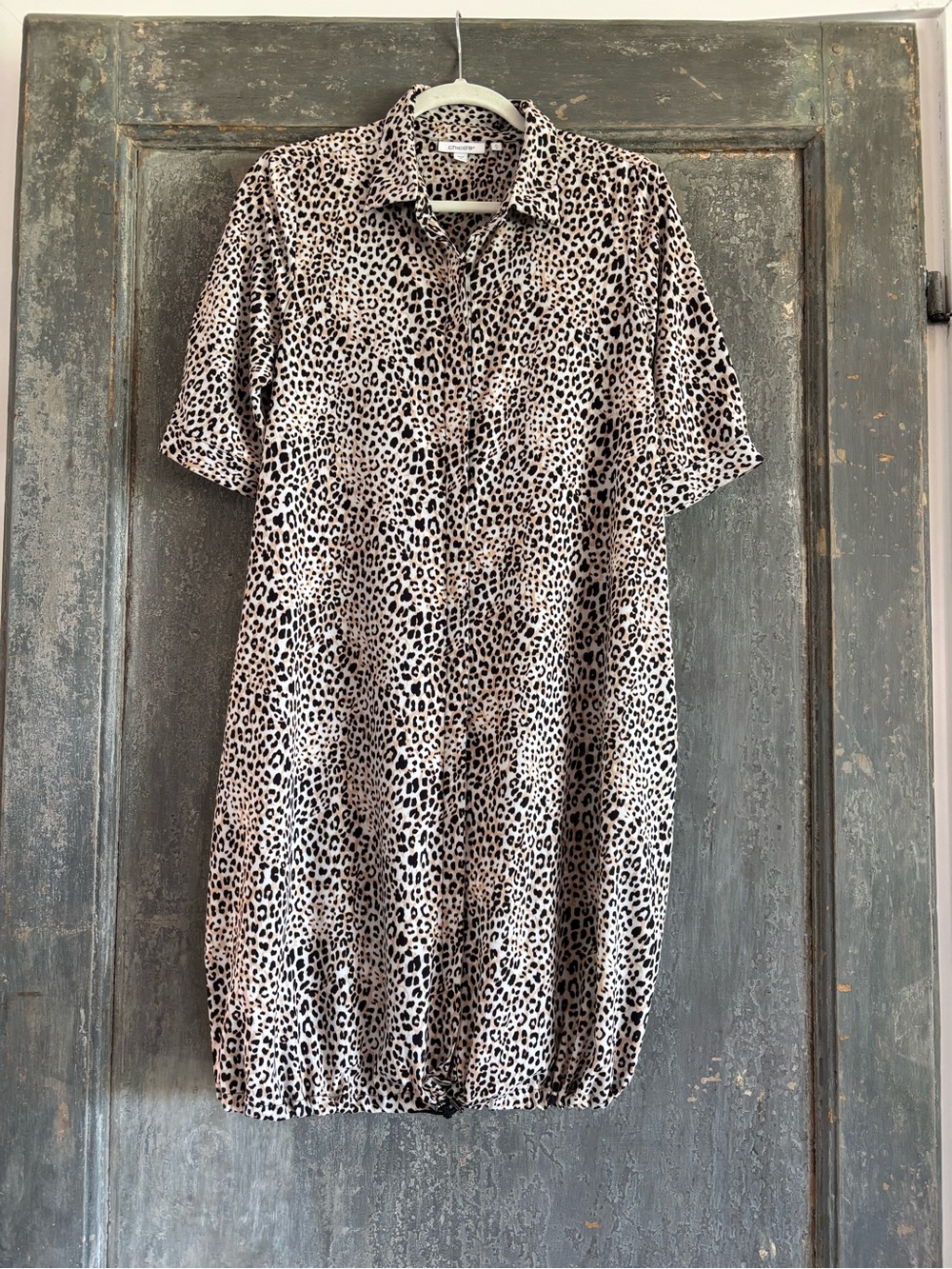 Chico's Black and White Leopard Print Mini Dress